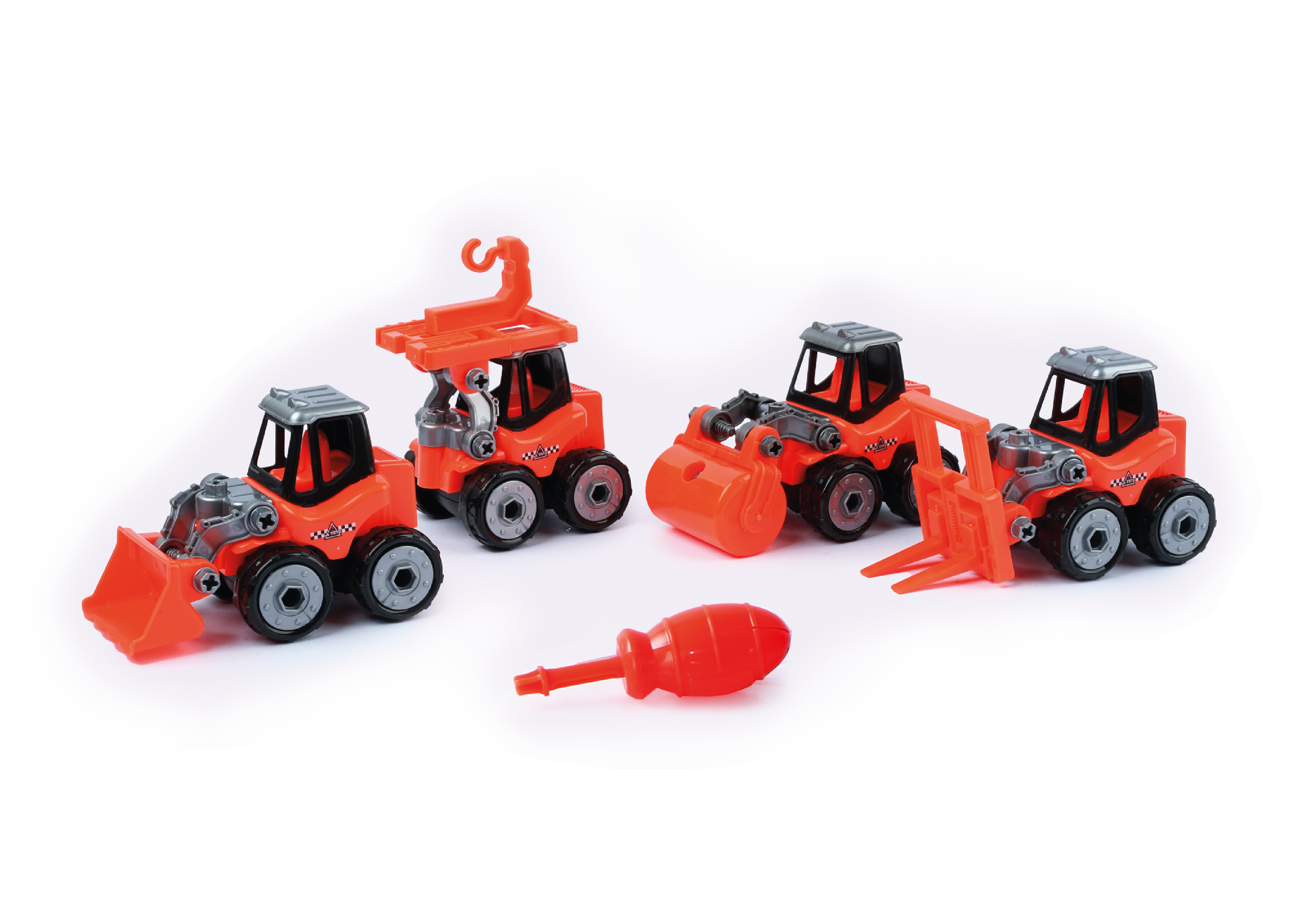 TÚI 4 XE LU, ỦI, XÚC, NÂNG TỰ LẮP RÁP